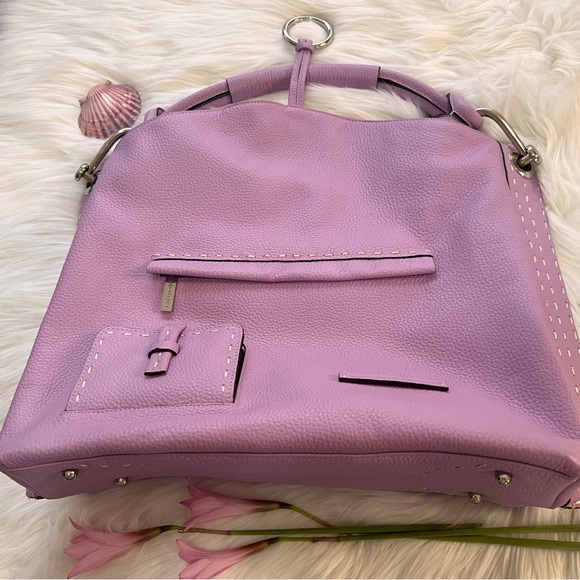 NWOT RARE BCBGMaxAzria🪻Luxurious Lilac Genuine Leather Hobo/Purse/Bag 💜 - Picture 12 of 16
